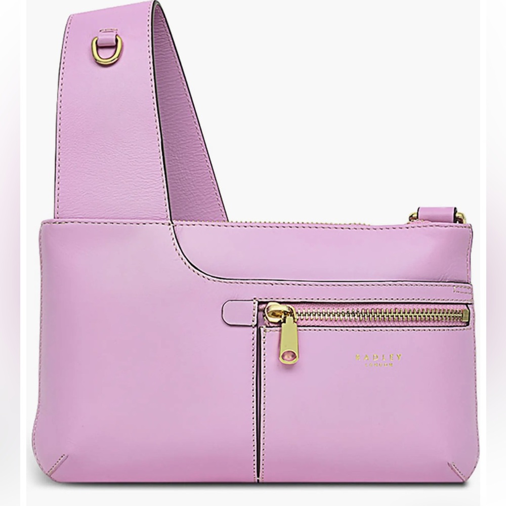 Radley London FINAL SALE Pockets Icon Leather Crossbody Bag in Pink NWT